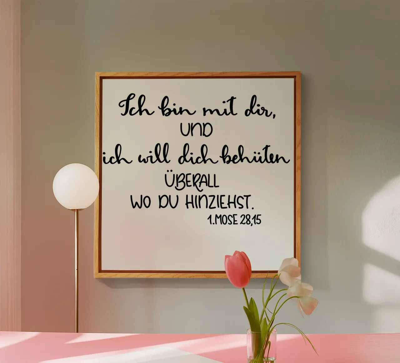 Gott ist bei dir plexiglass da Letters of Love