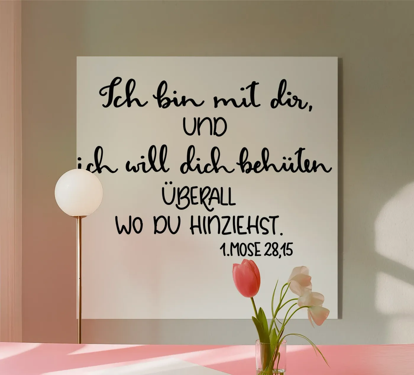 Gott ist bei dir plexiglass da Letters of Love