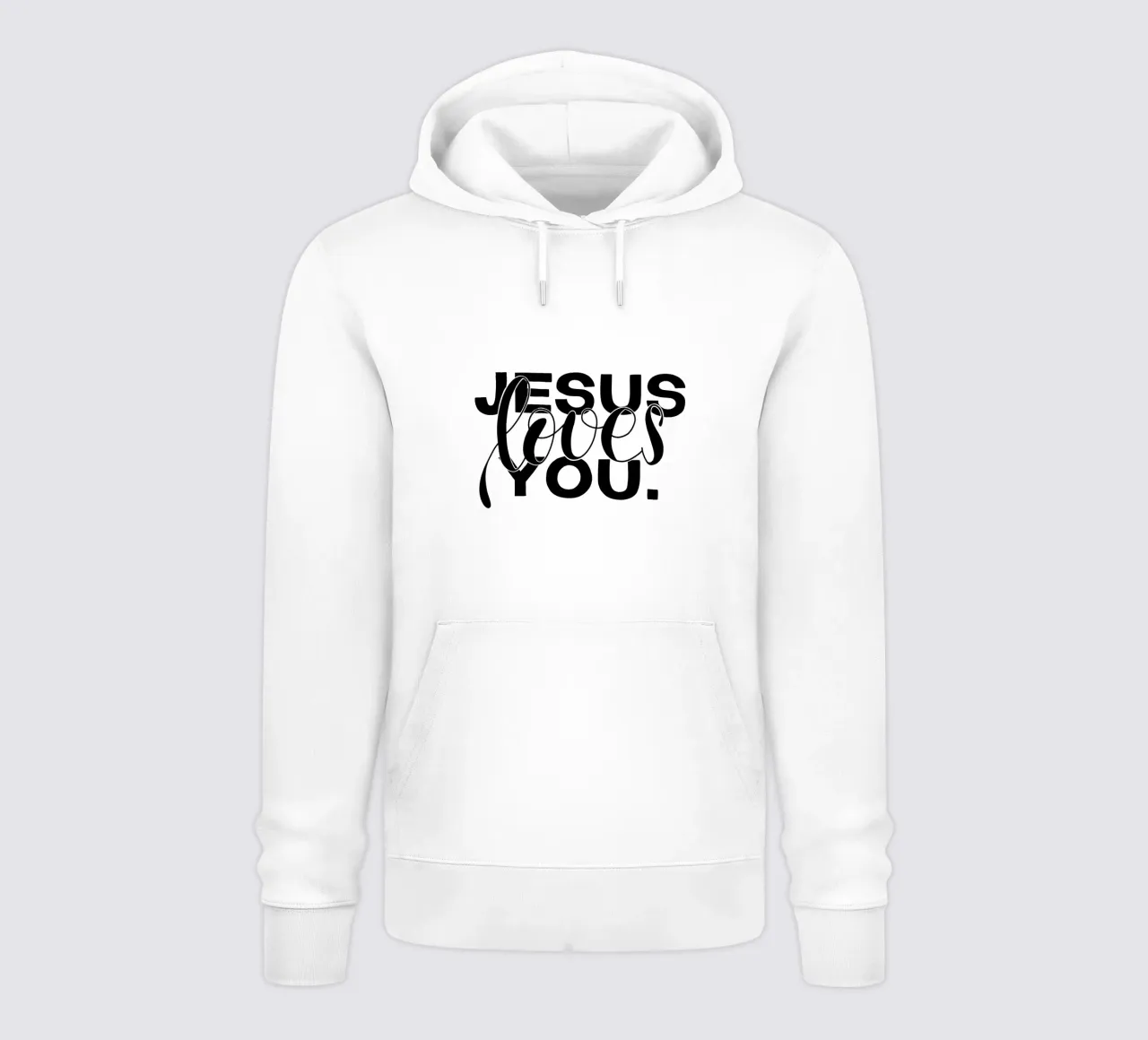 Jesus loves you felpa con cappuccio da Letters of Love