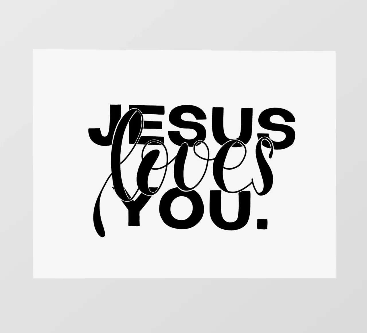 Jesus loves you backlit film by Letters of Love