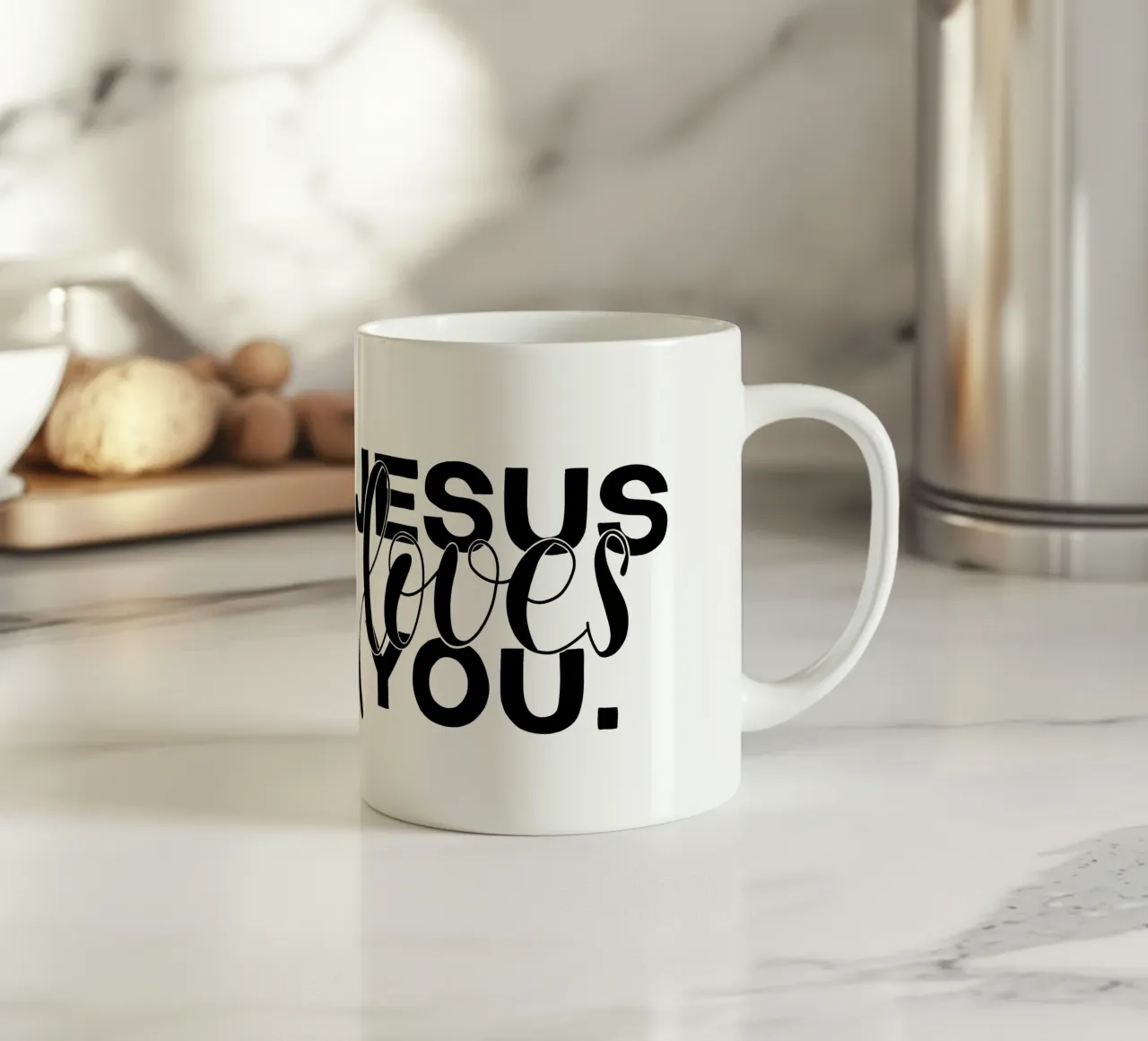 Jesus loves you tazza in ceramica da Letters of Love