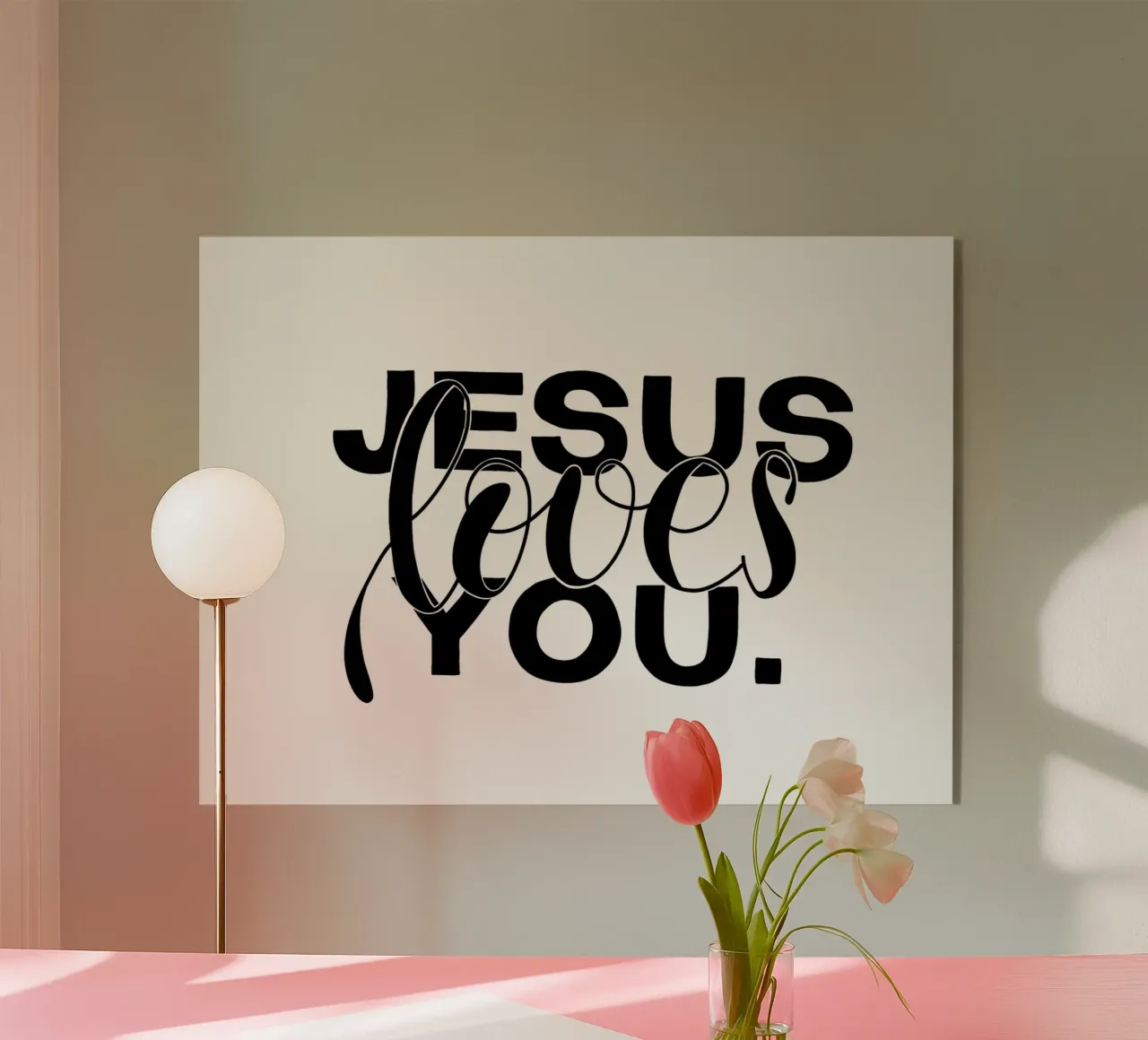 Jesus loves you acrylic glass by Letters of Love
