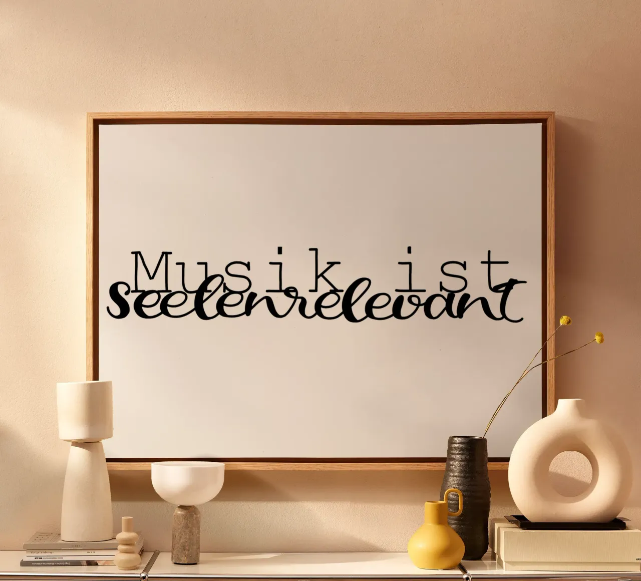 Musik ist seelenrelevant canvas by Letters of Love