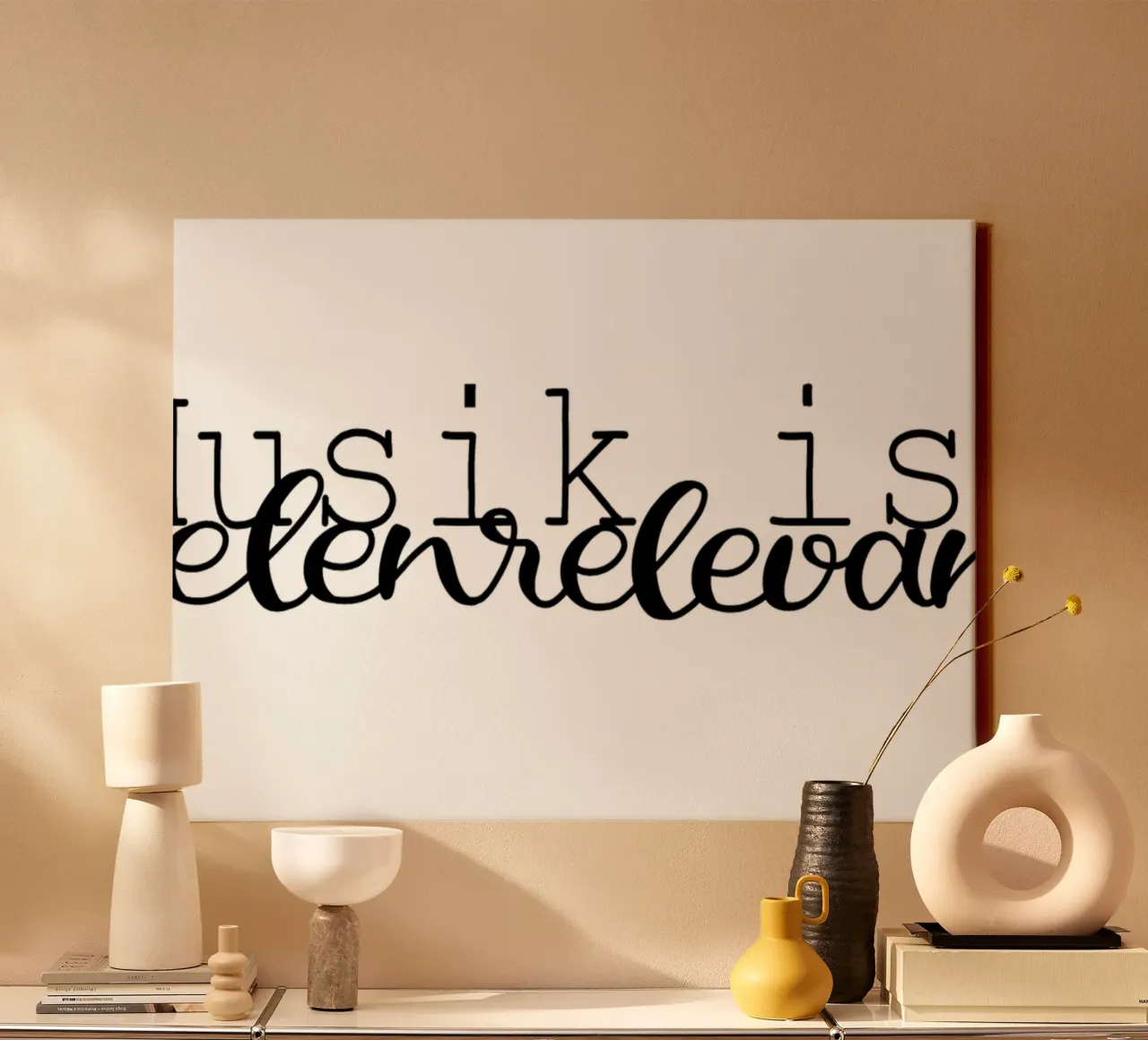 Musik ist seelenrelevant canvas by Letters of Love