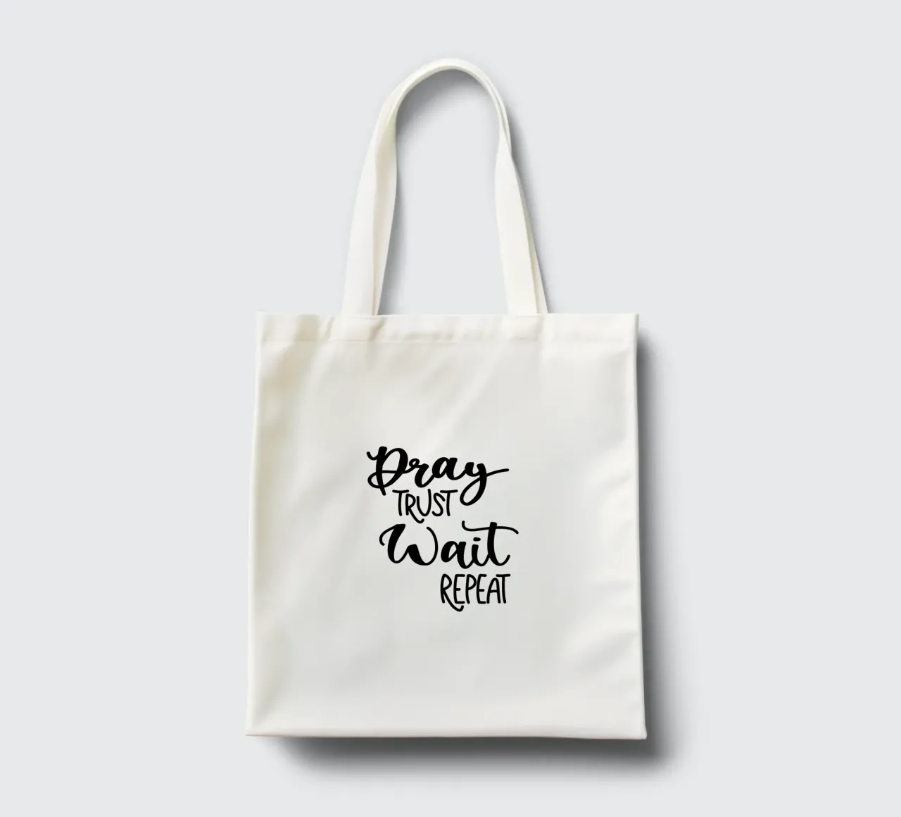Pray trust wait repeat borsa in juta da Letters of Love