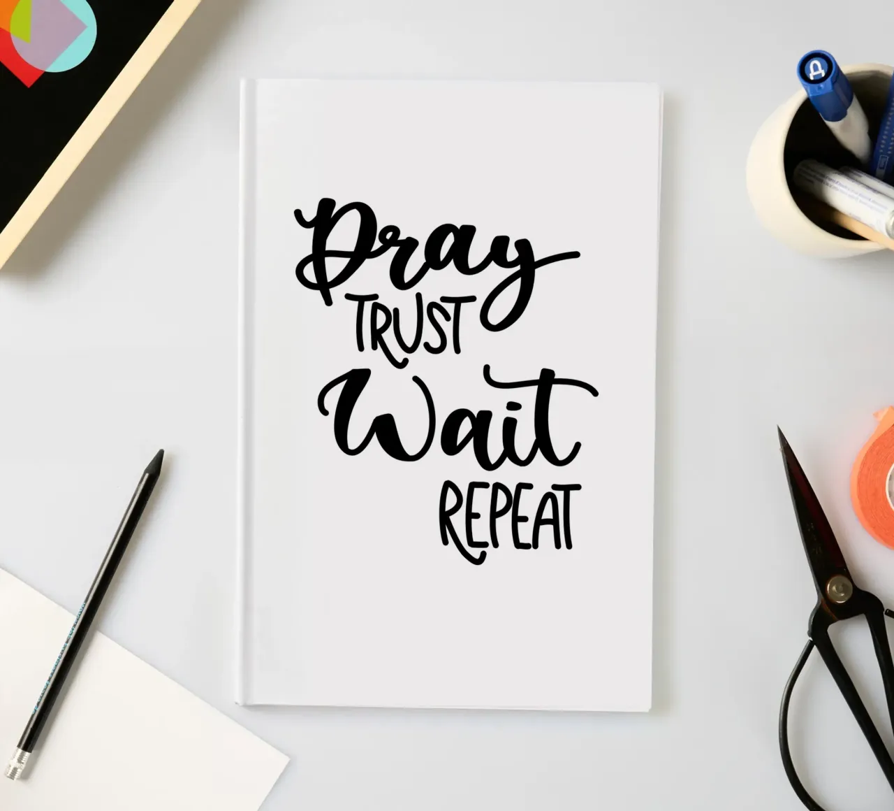 Pray trust wait repeat notebook by Letters of Love