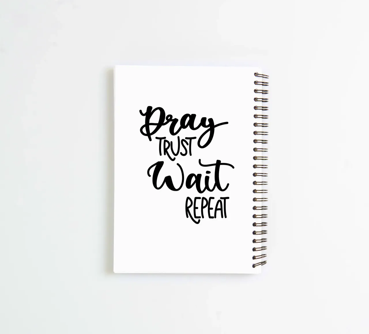 Pray trust wait repeat spiral notebook by Letters of Love