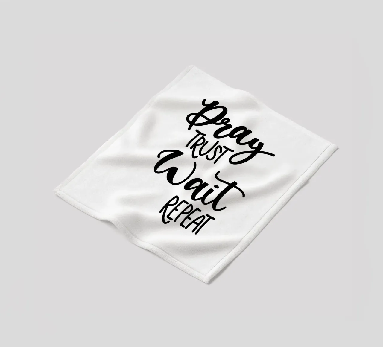 Pray trust wait repeat coperta in pile da Letters of Love