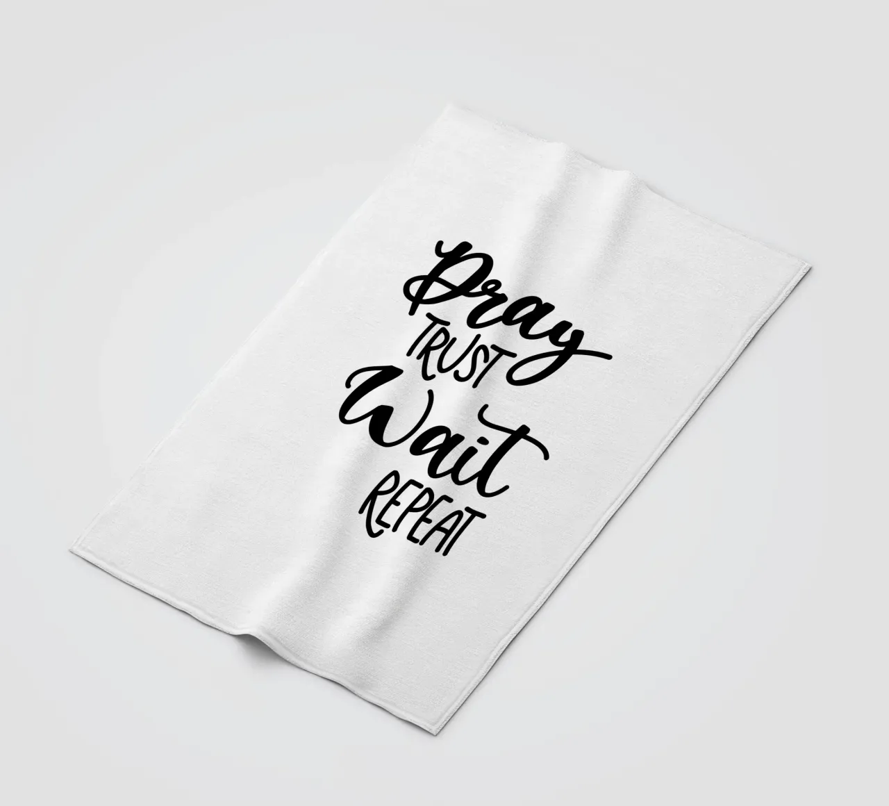 Pray trust wait repeat coperta in pile da Letters of Love