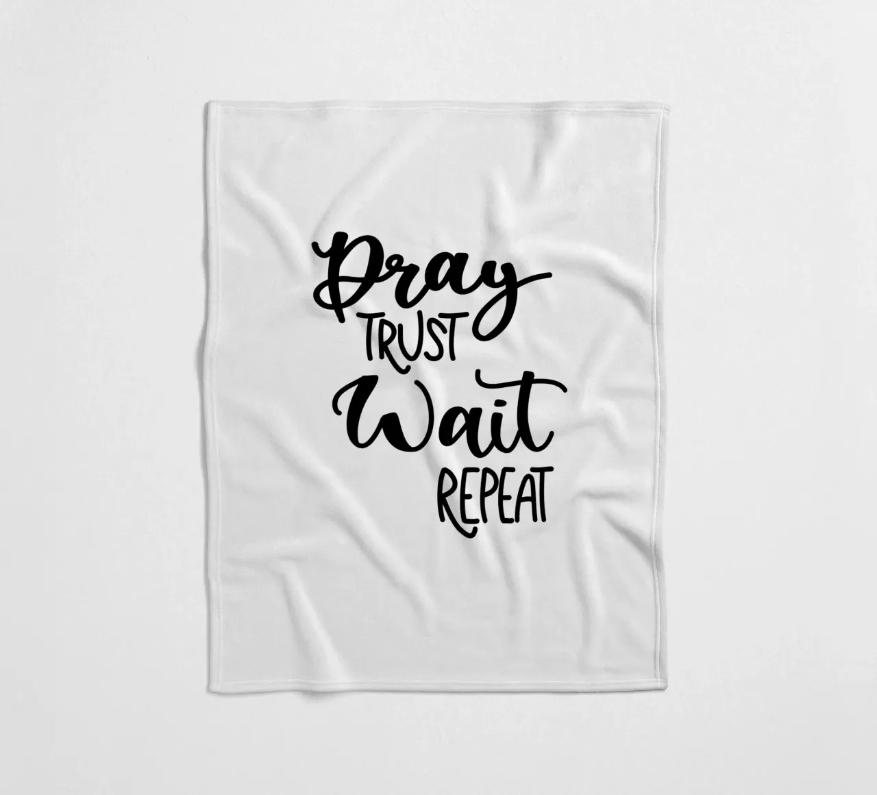 Pray trust wait repeat coperta in pile da Letters of Love