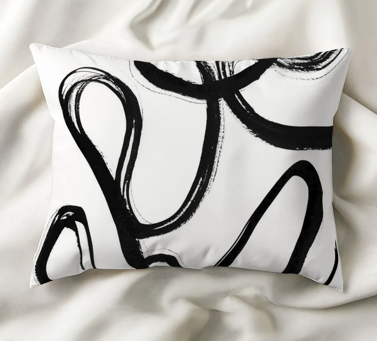 Dalprem Kaur Art - Flowing in the Moment decorative cushion by The Artcircle