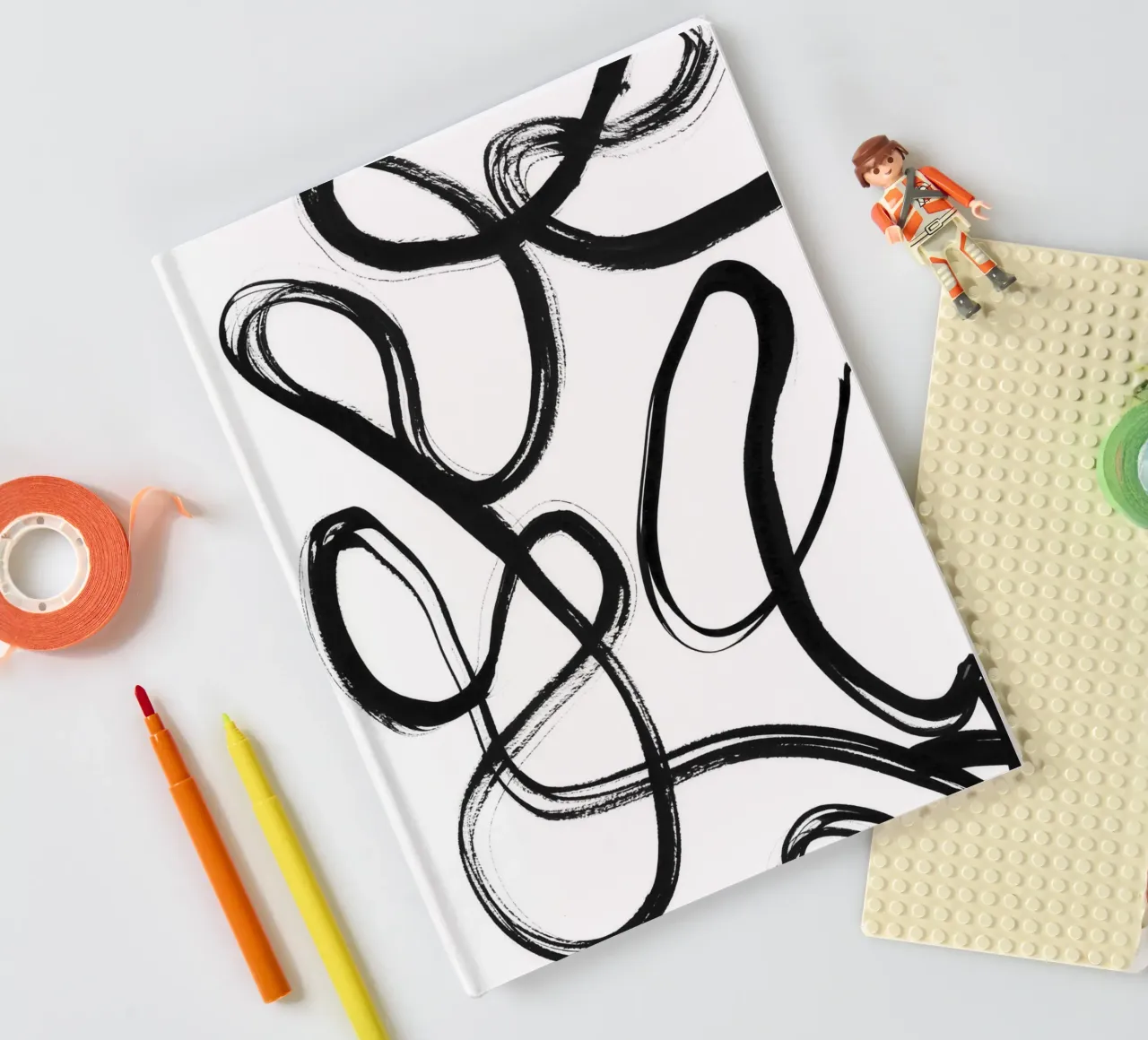 Dalprem Kaur Art - Flowing in the Moment notebook by The Artcircle