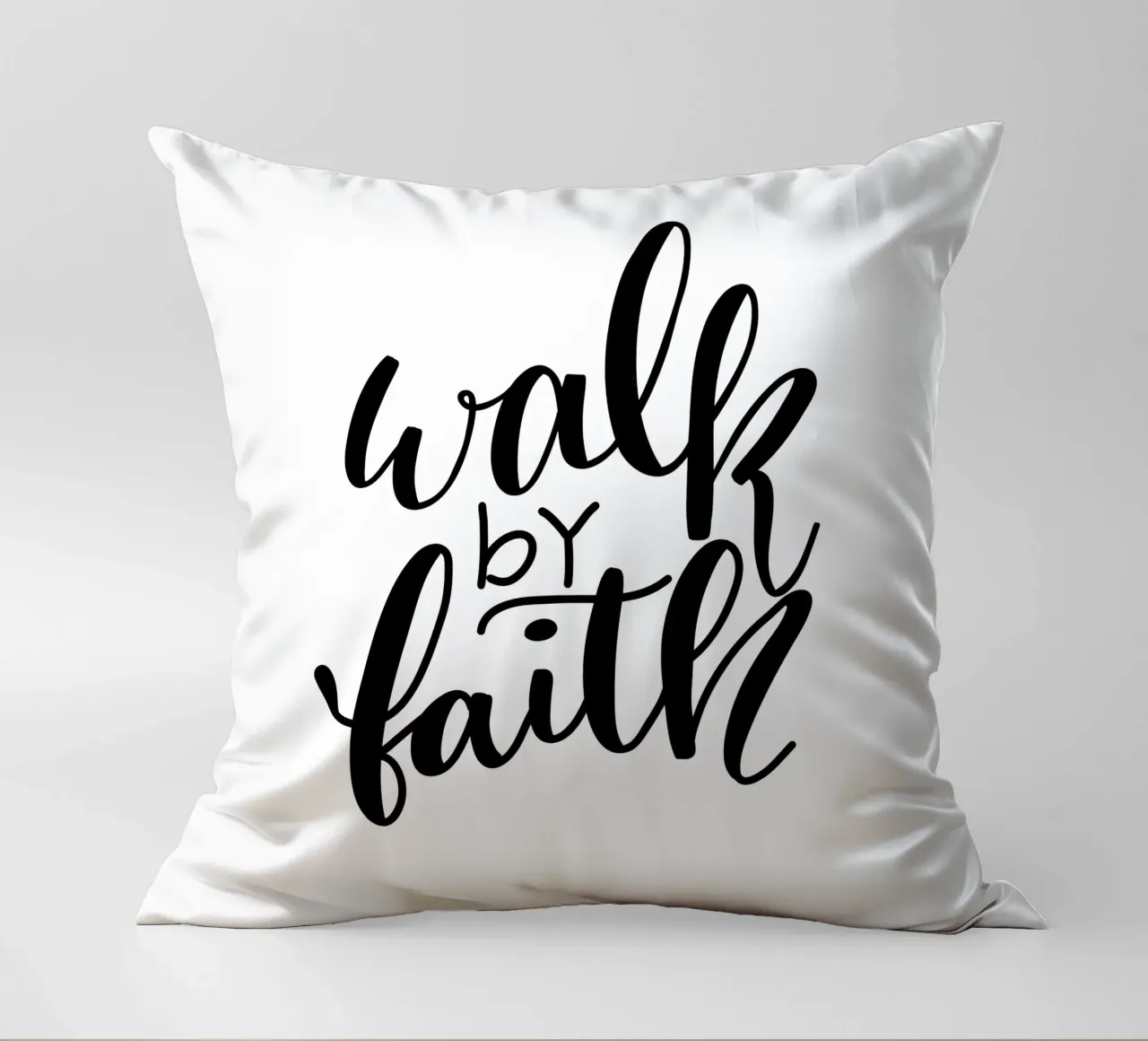 Walk by faith decorative cushion by Letters of Love