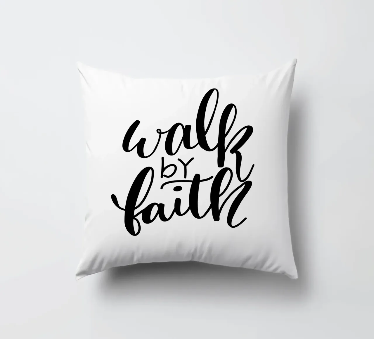 Walk by faith decorative cushion by Letters of Love