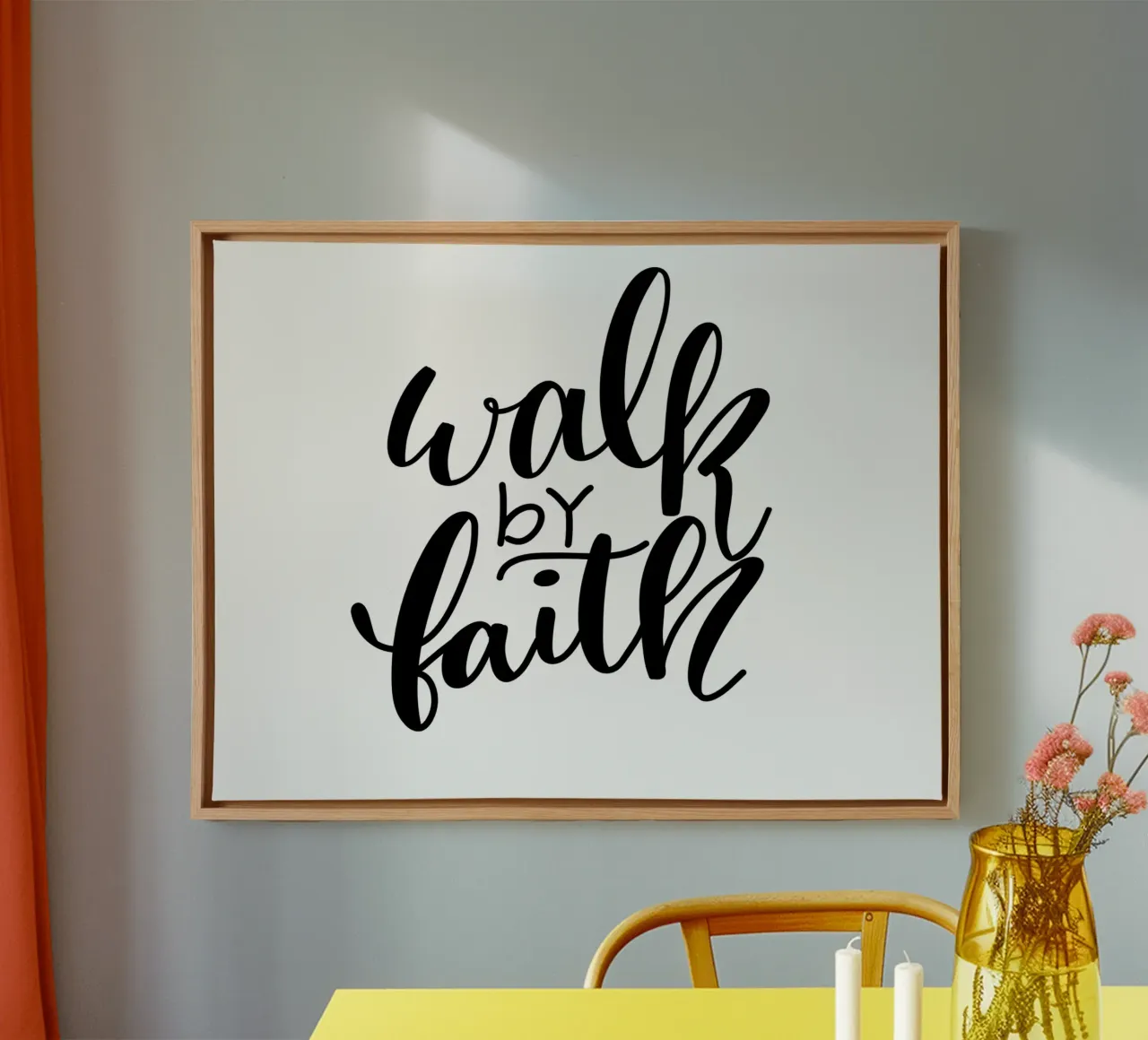 Walk by faith canvas by Letters of Love