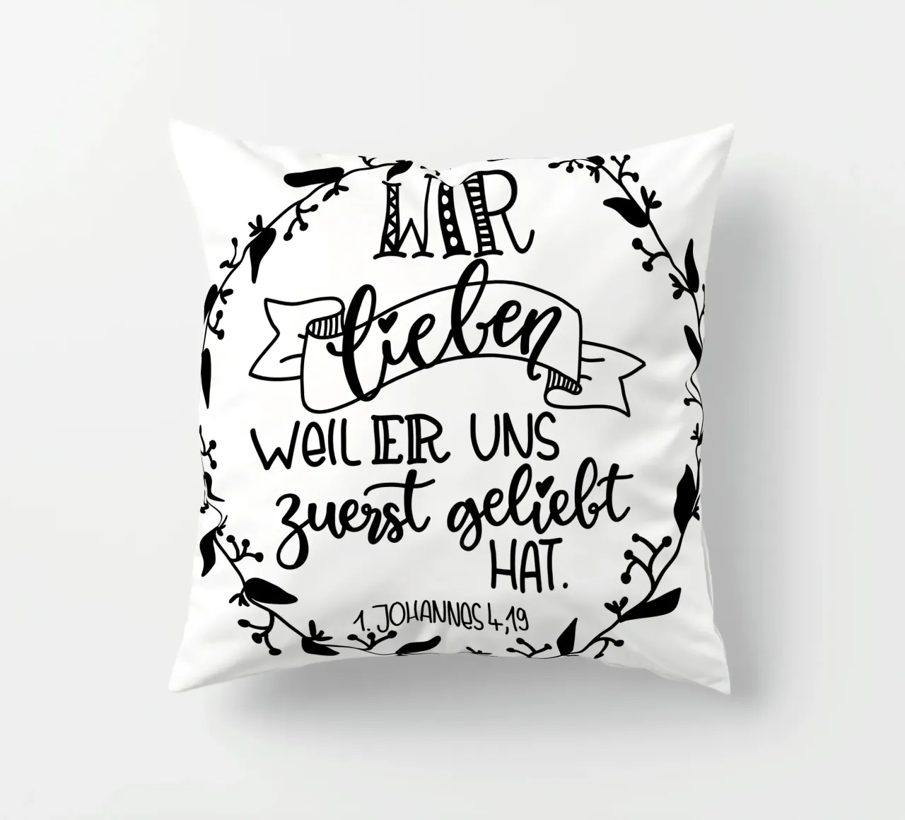 wir lieben uns... cojín de Letters of Love