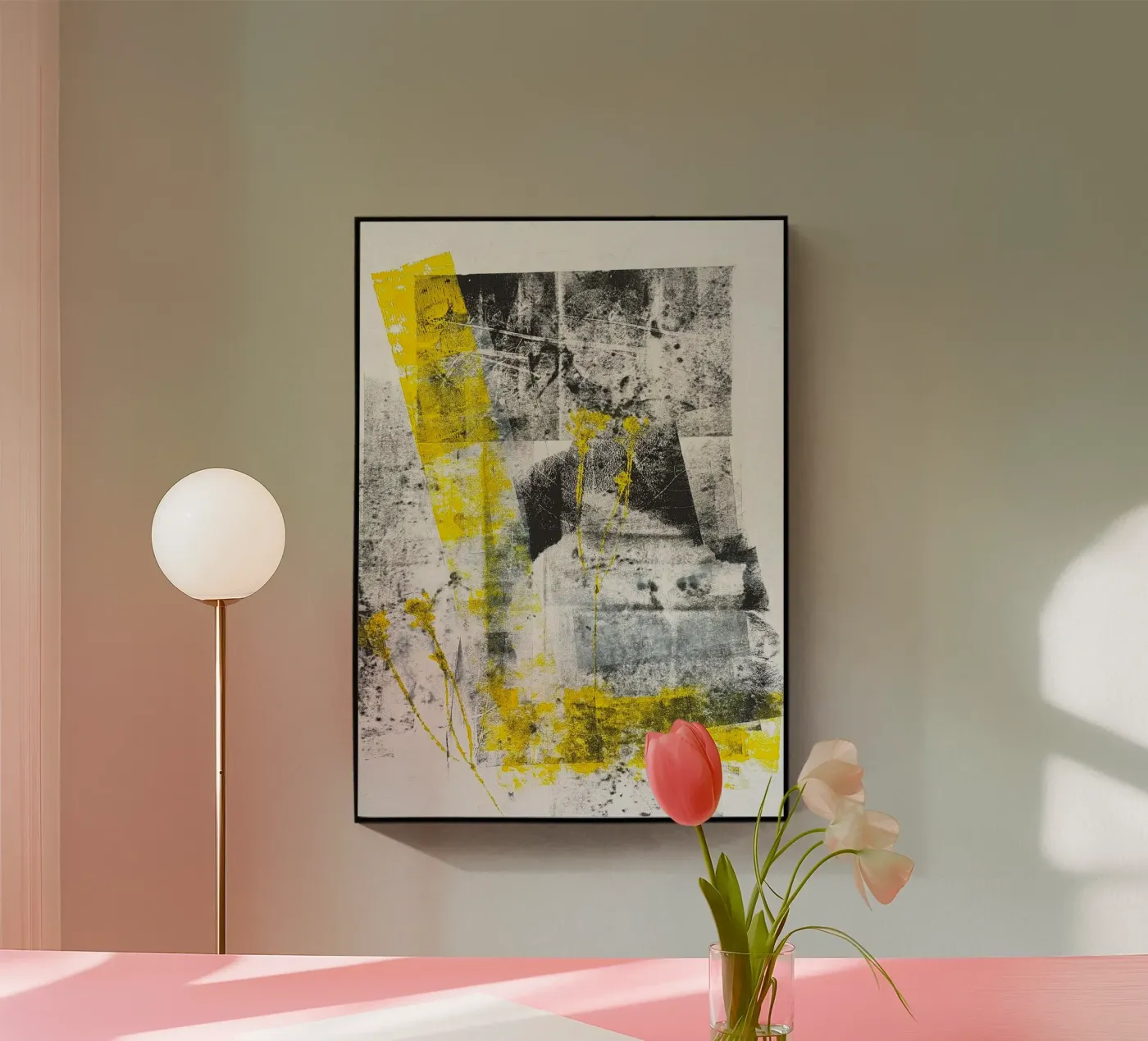 Yellow L acrylic glass by MissVeroonica