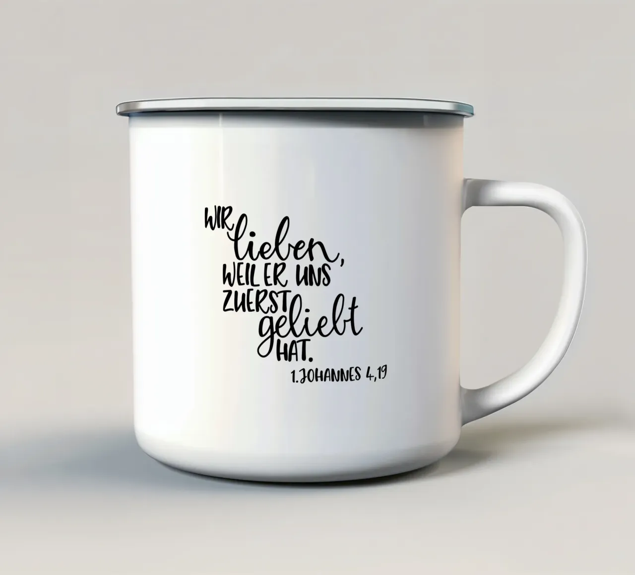 Liebe tazza in smalto da Letters of Love