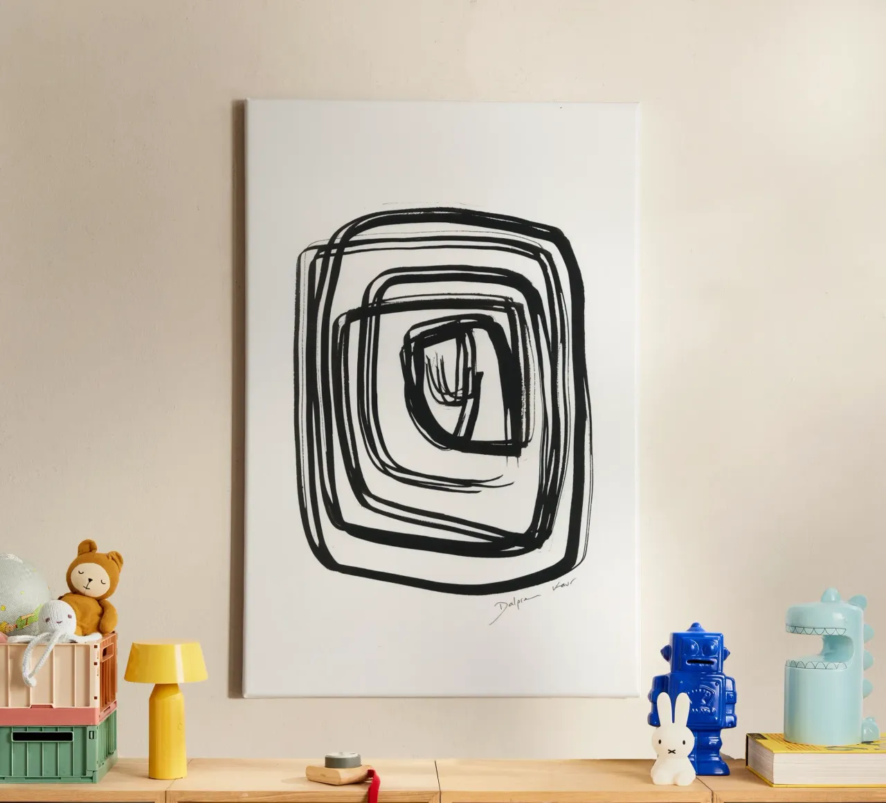 Dalprem Kaur Art - Let it guide you canvas with Floater frame by The Artcircle