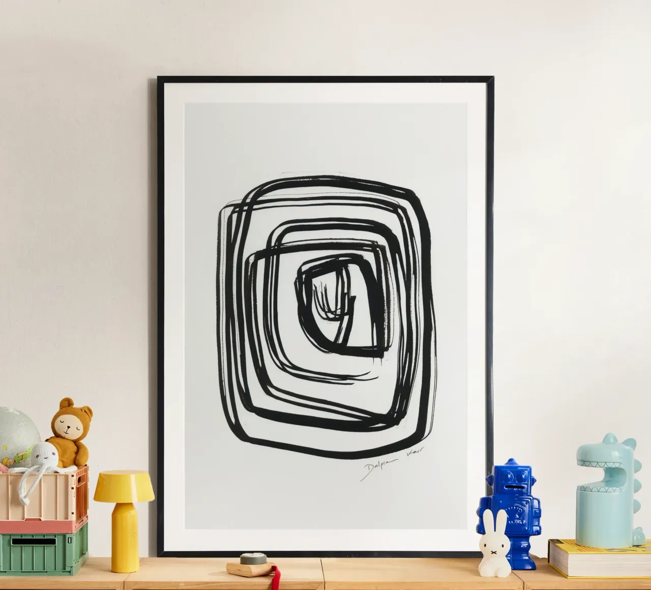 Dalprem Kaur Art - Lasciatevi guidare dall'arte poster con telaio in plastica da The Artcircle