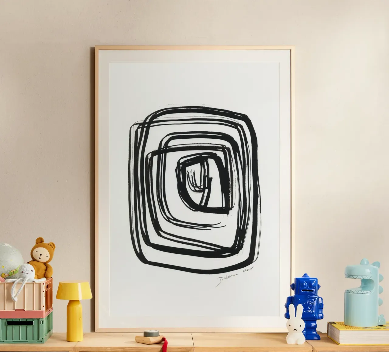 Dalprem Kaur Art - Lasciatevi guidare dall'arte poster con telaio in plastica da The Artcircle