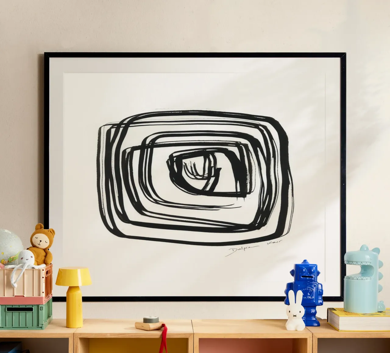 Dalprem Kaur Art - Lasciatevi guidare dall'arte poster con telaio in plastica da The Artcircle