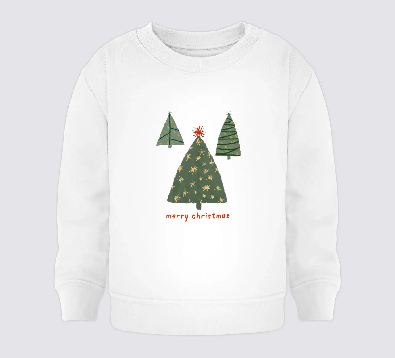 Merry Christmas | Simple Nordic Tree Scene felpa neonato da sabidussi