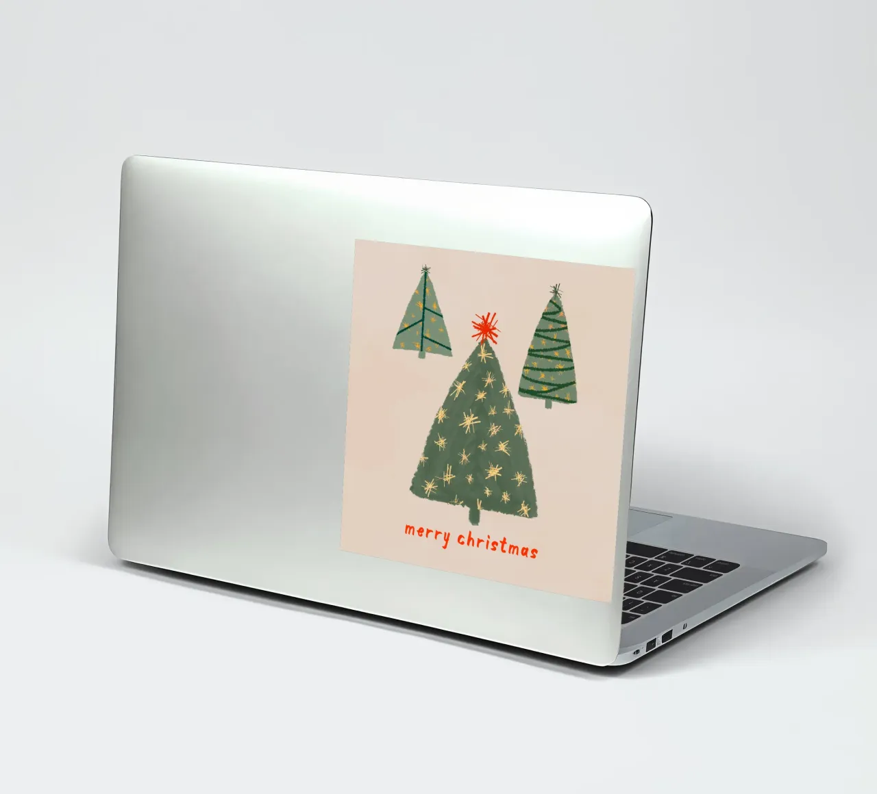 Merry Christmas | Simple Nordic Tree Scene adesivo da sabidussi