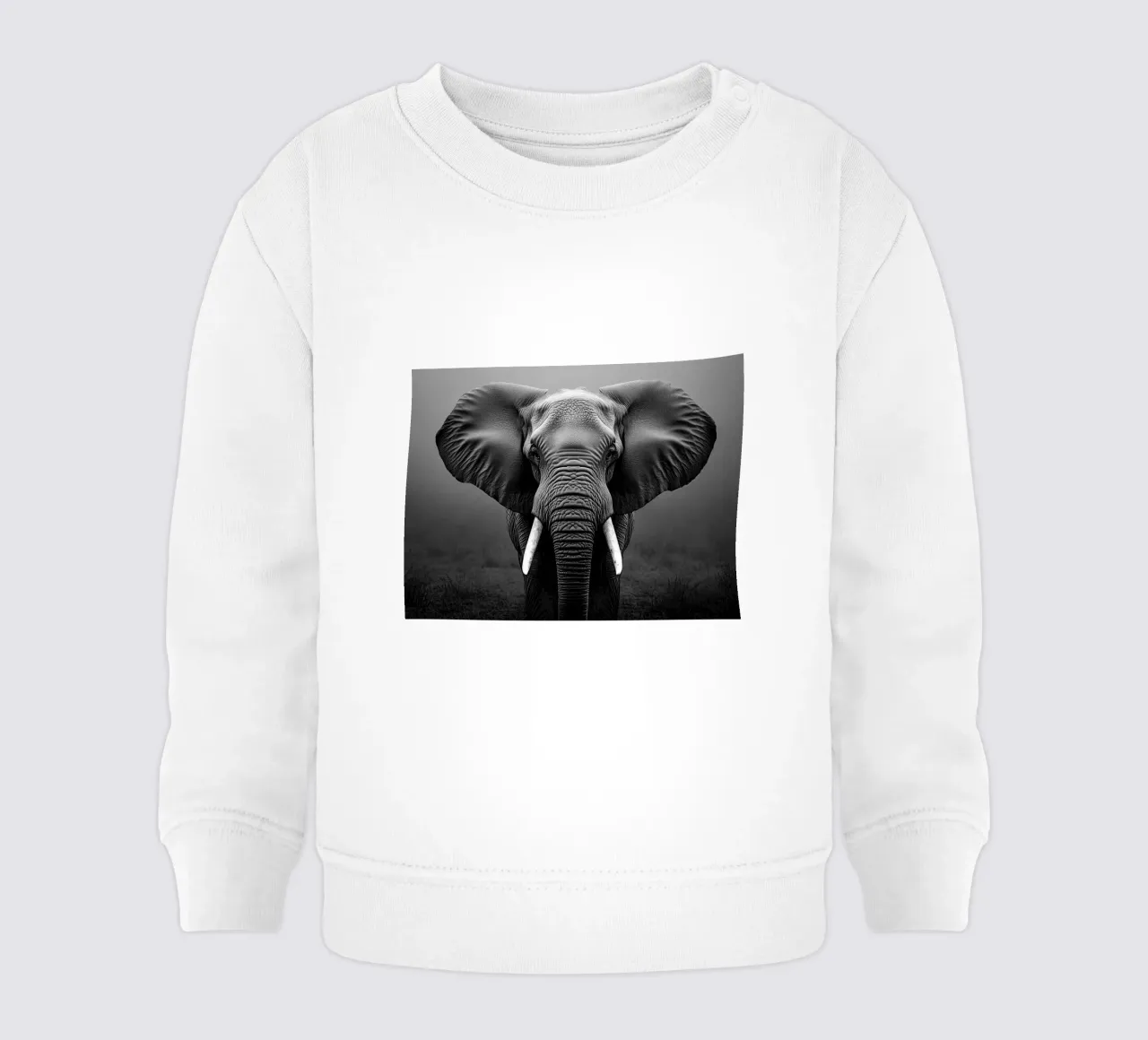 Poderoso retrato de un elefante sudadera de bebé de Carinaprint