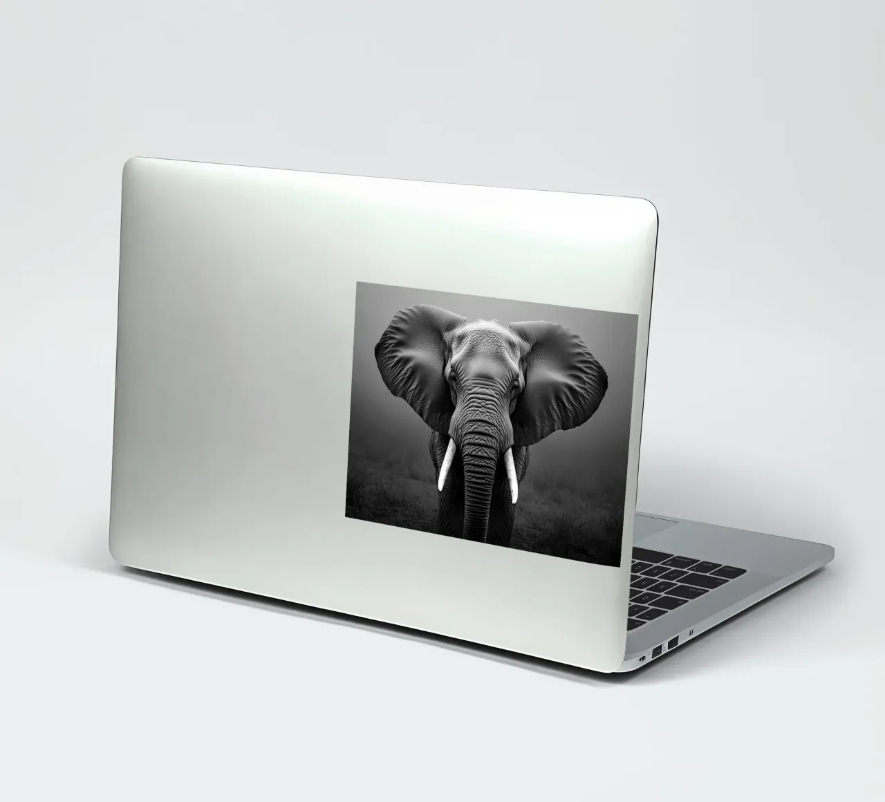 Portrait d'un éléphant puissant autocollant de Carinaprint