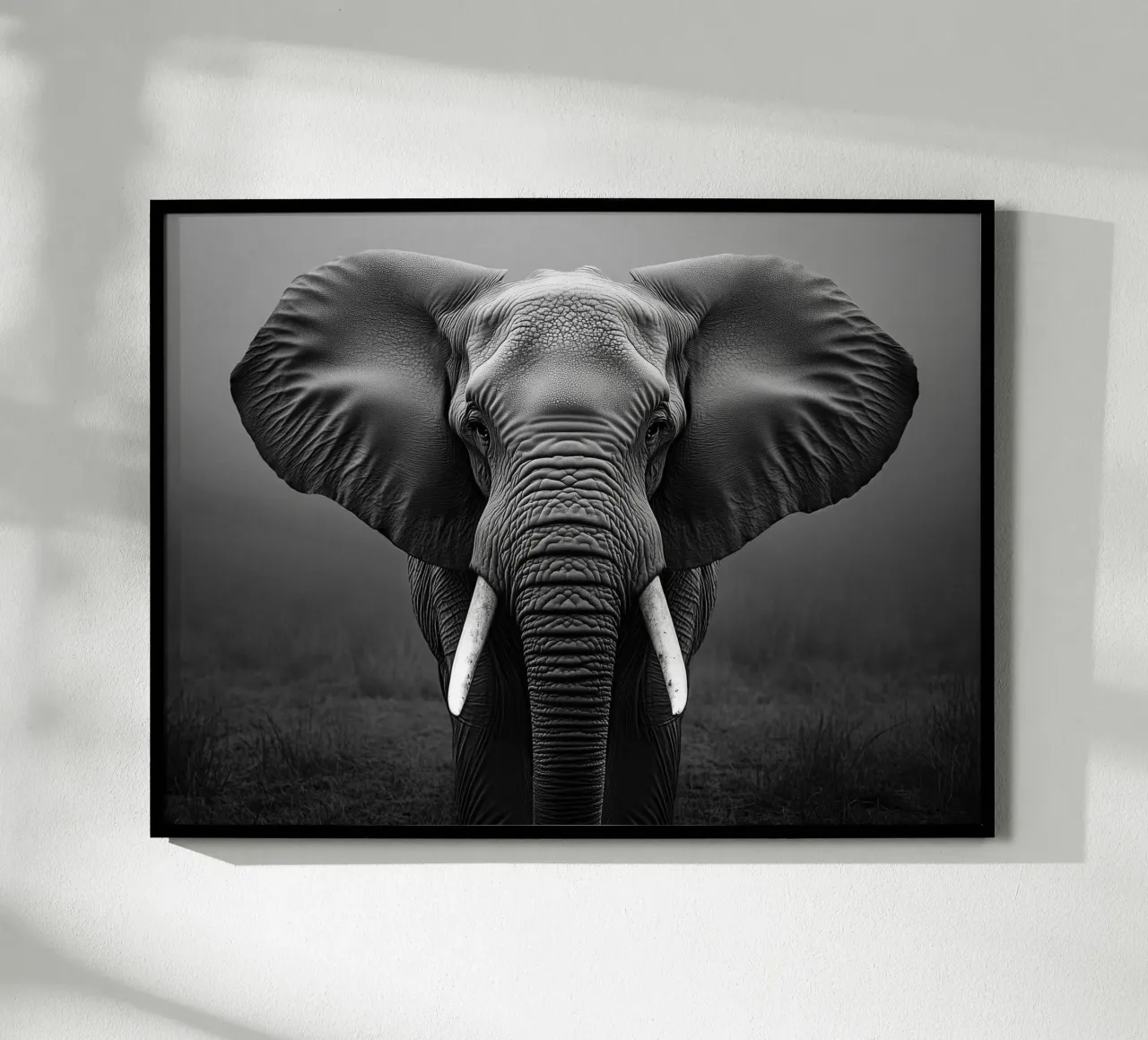 Powerful elephant portrait poster by Carinaprint