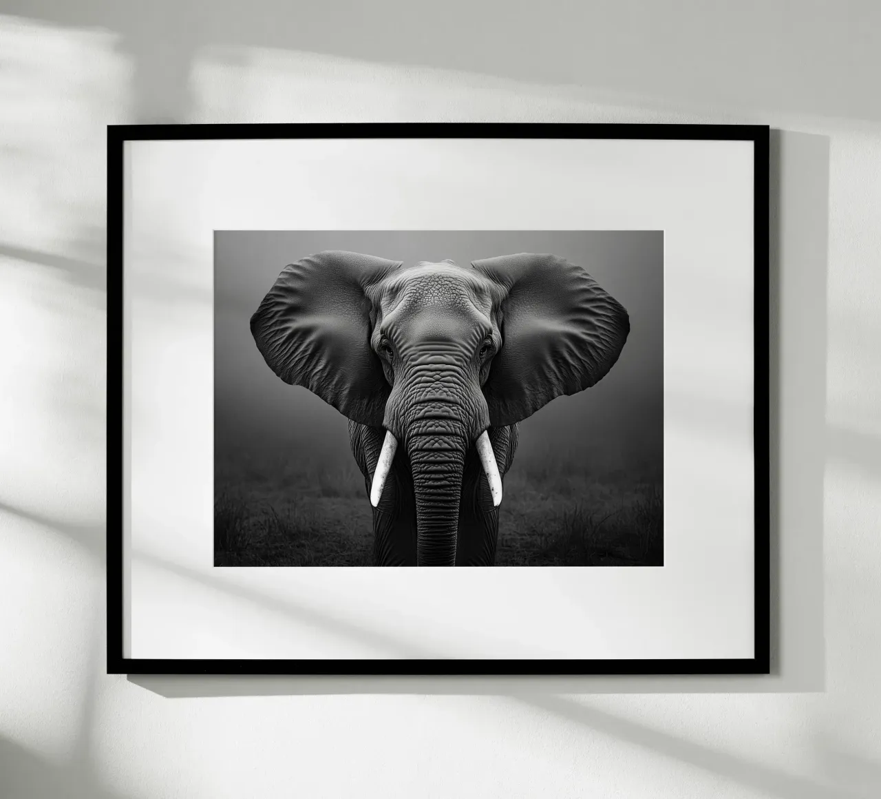 Powerful elephant portrait poster by Carinaprint