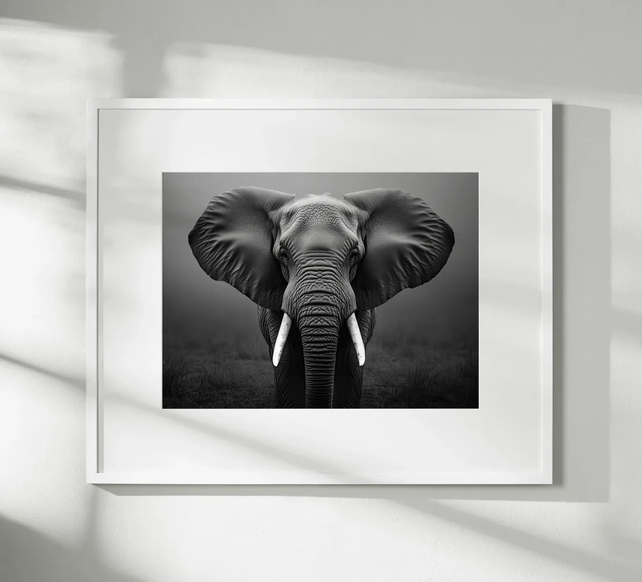 Powerful elephant portrait poster by Carinaprint