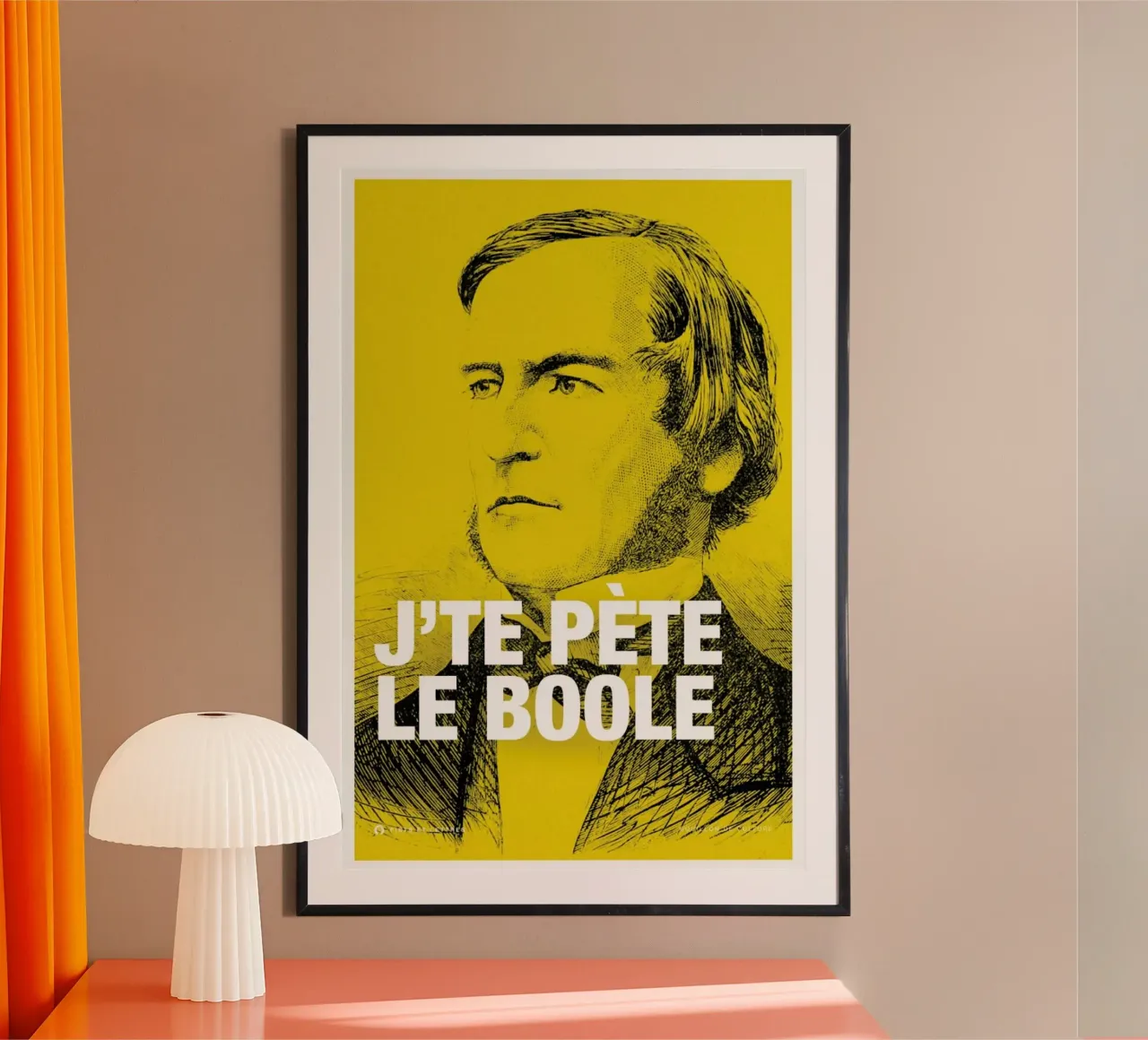 Boole poster con telaio in legno da Fists Et Lettres