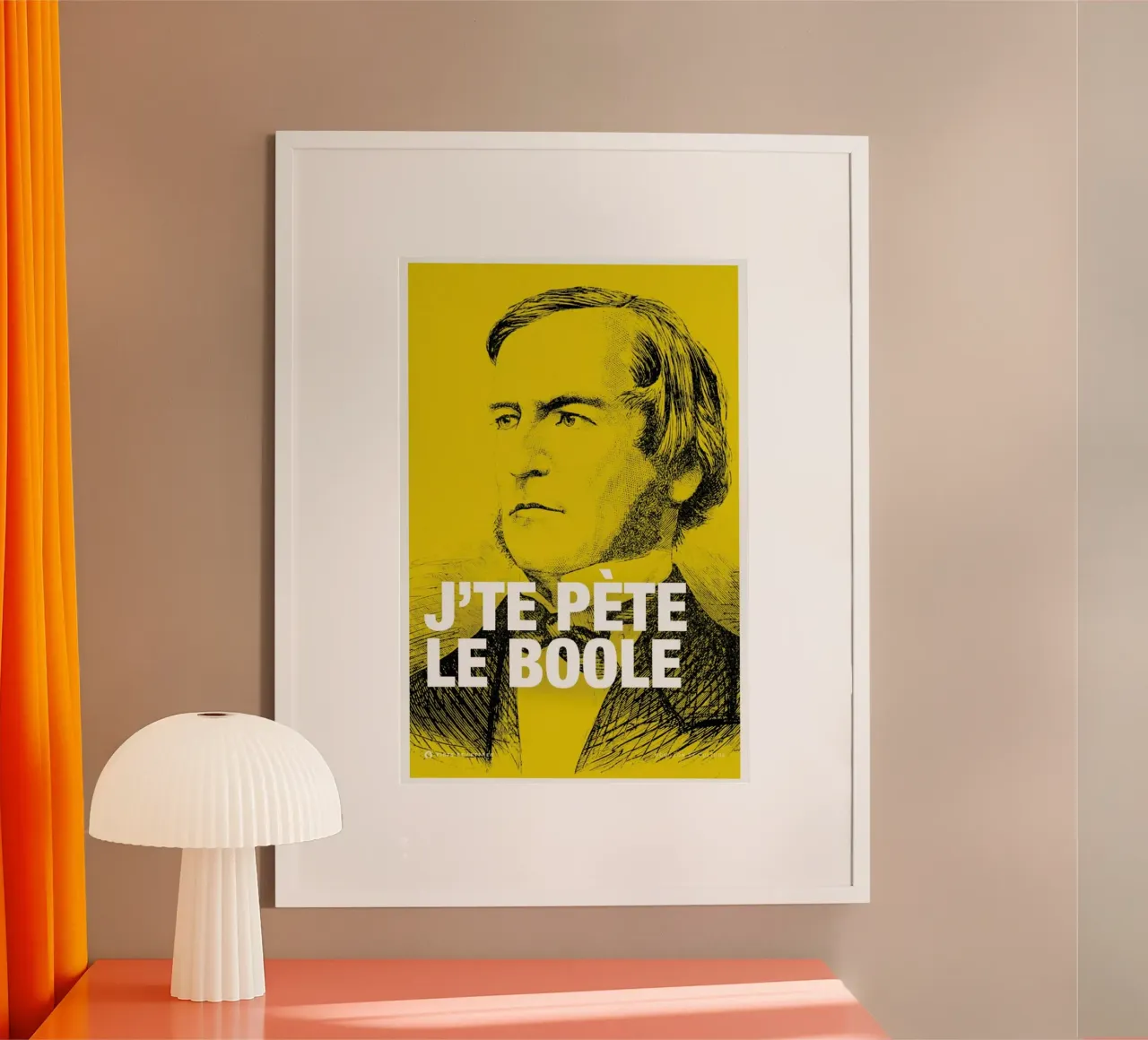 Boole poster con telaio in legno da Fists Et Lettres