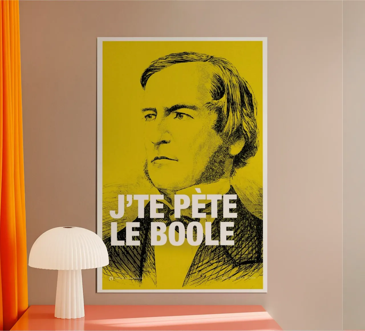 Boole poster con telaio in legno da Fists Et Lettres