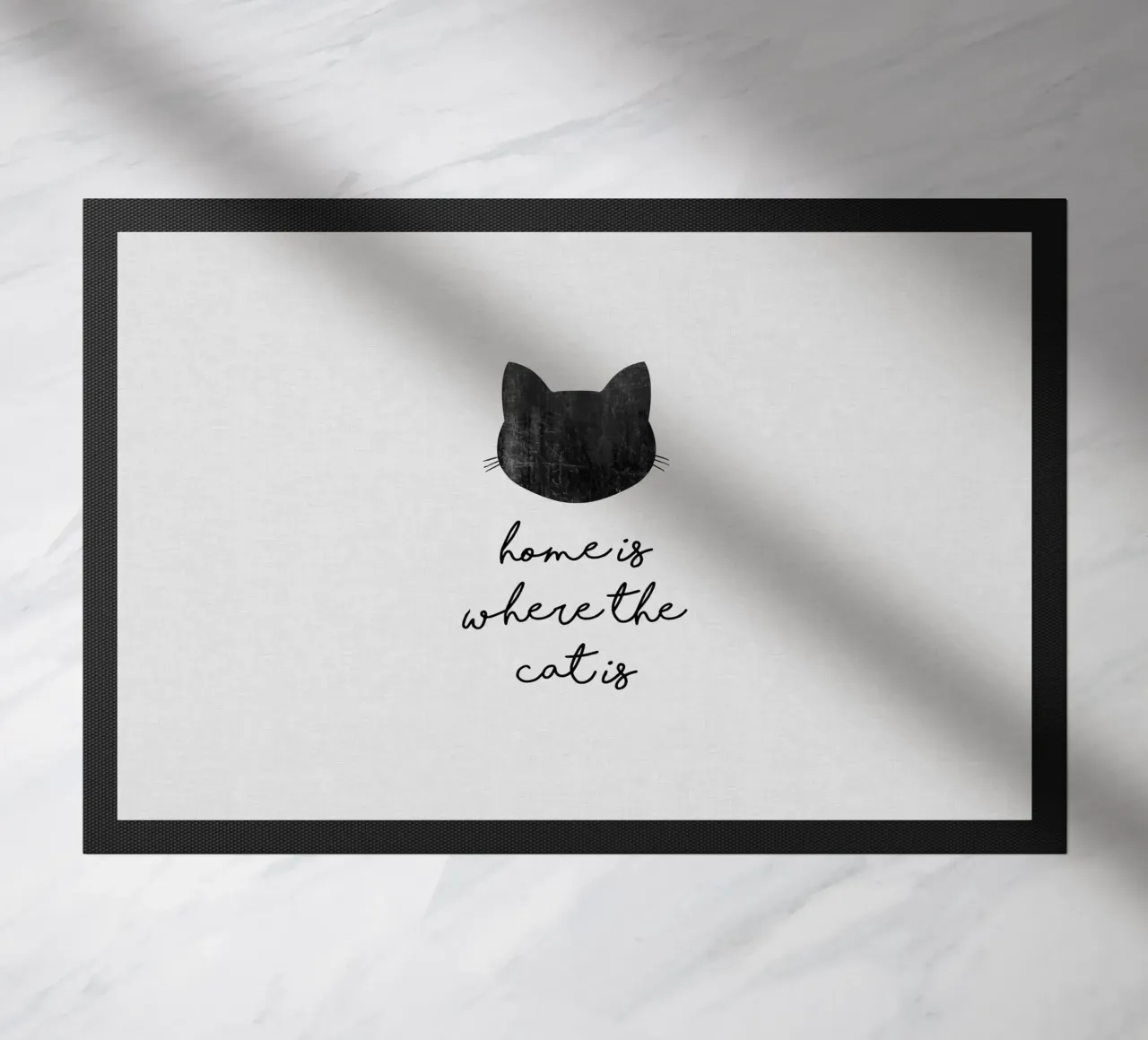 Home Is Where The Cat Is doormat by Orara Studio