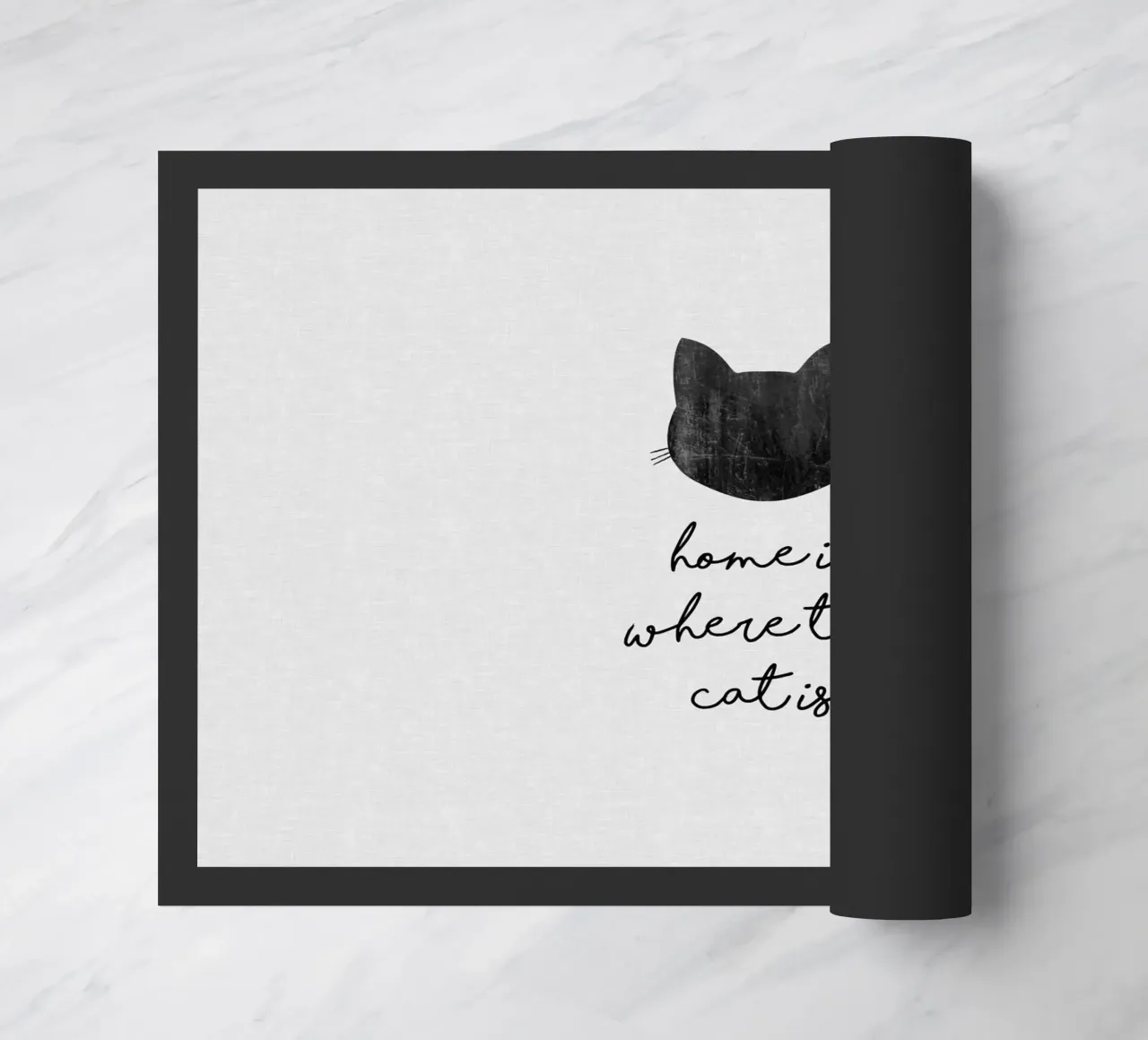 Home Is Where The Cat Is doormat by Orara Studio