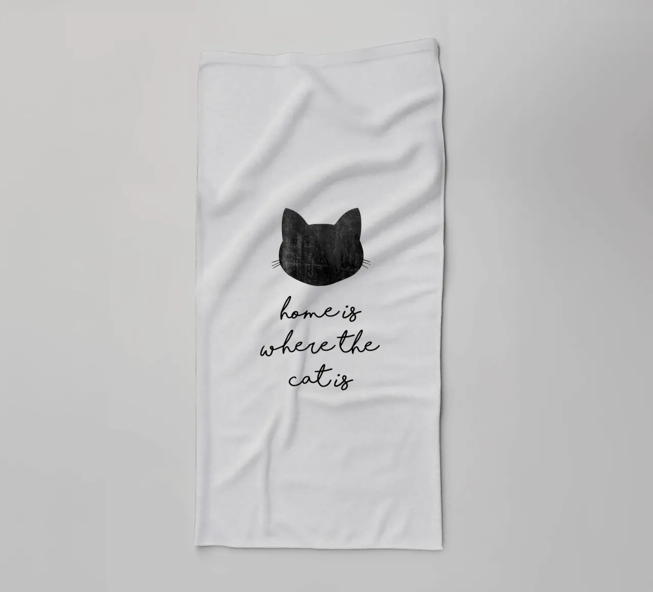 Home Is Where The Cat Is towel by Orara Studio