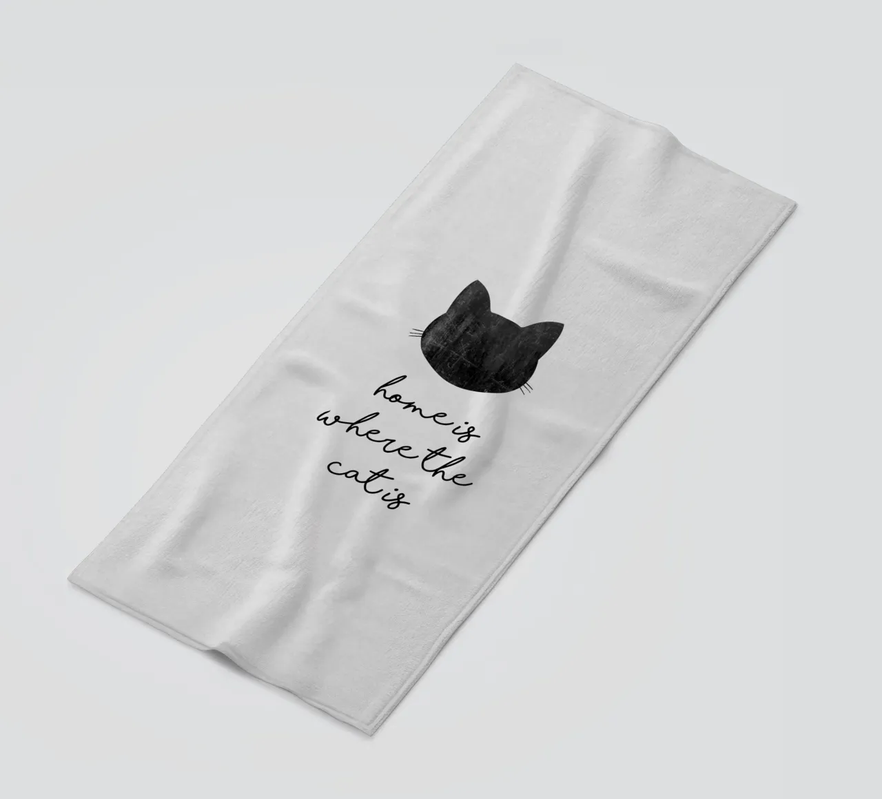 Home Is Where The Cat Is beach towel by Orara Studio