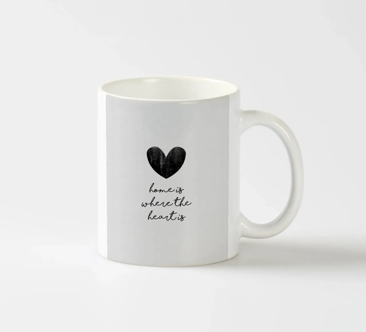 Home Is Where The Heart Is ceramic mug by Orara Studio