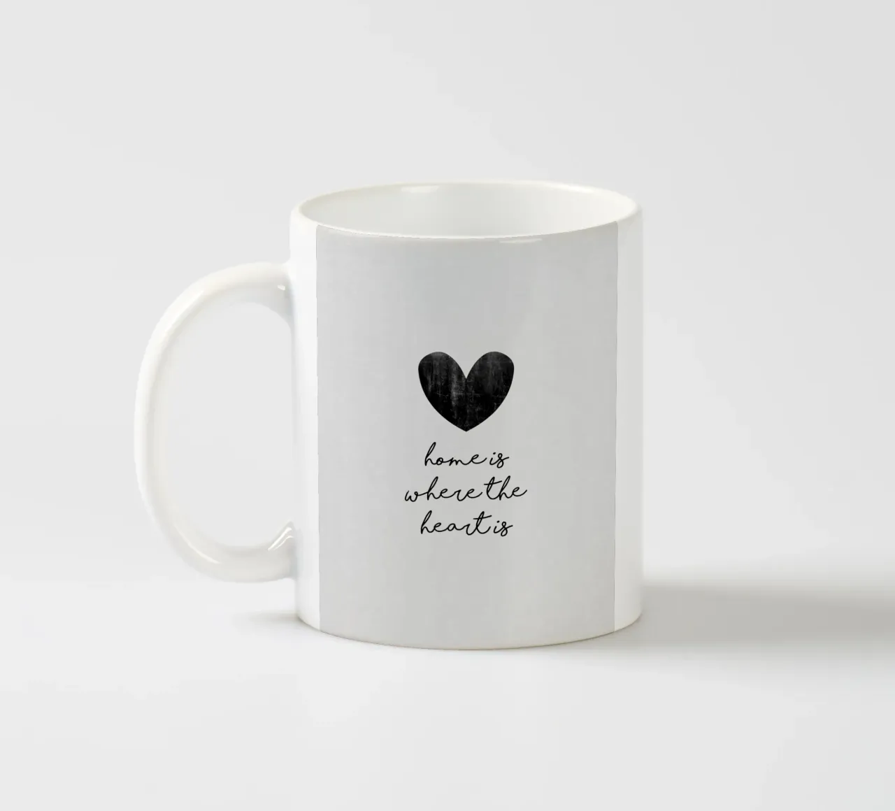 Home Is Where The Heart Is ceramic mug by Orara Studio