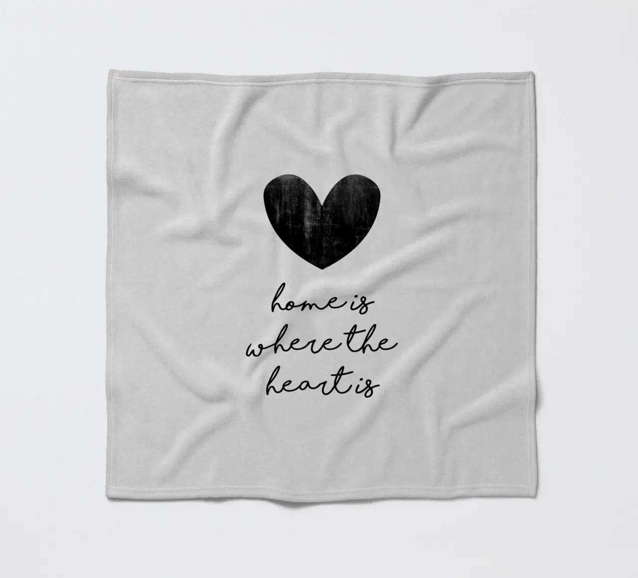 Home Is Where The Heart Is fleece blanket by Orara Studio