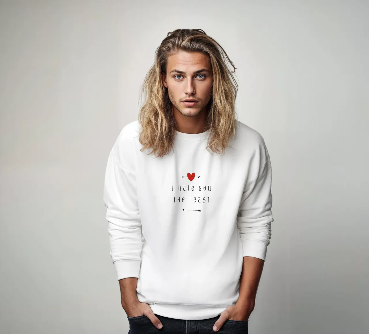 C'est toi que je déteste le moins sweat de Orara Studio