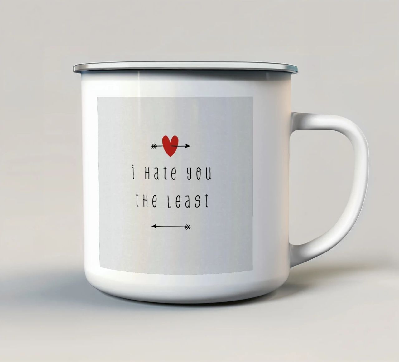 Ti odio di meno tazza in smalto da Orara Studio