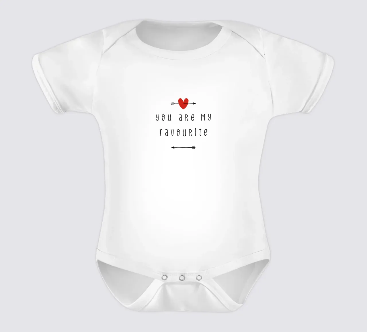 Tu sei il mio preferito body neonato maniche corte da Orara Studio