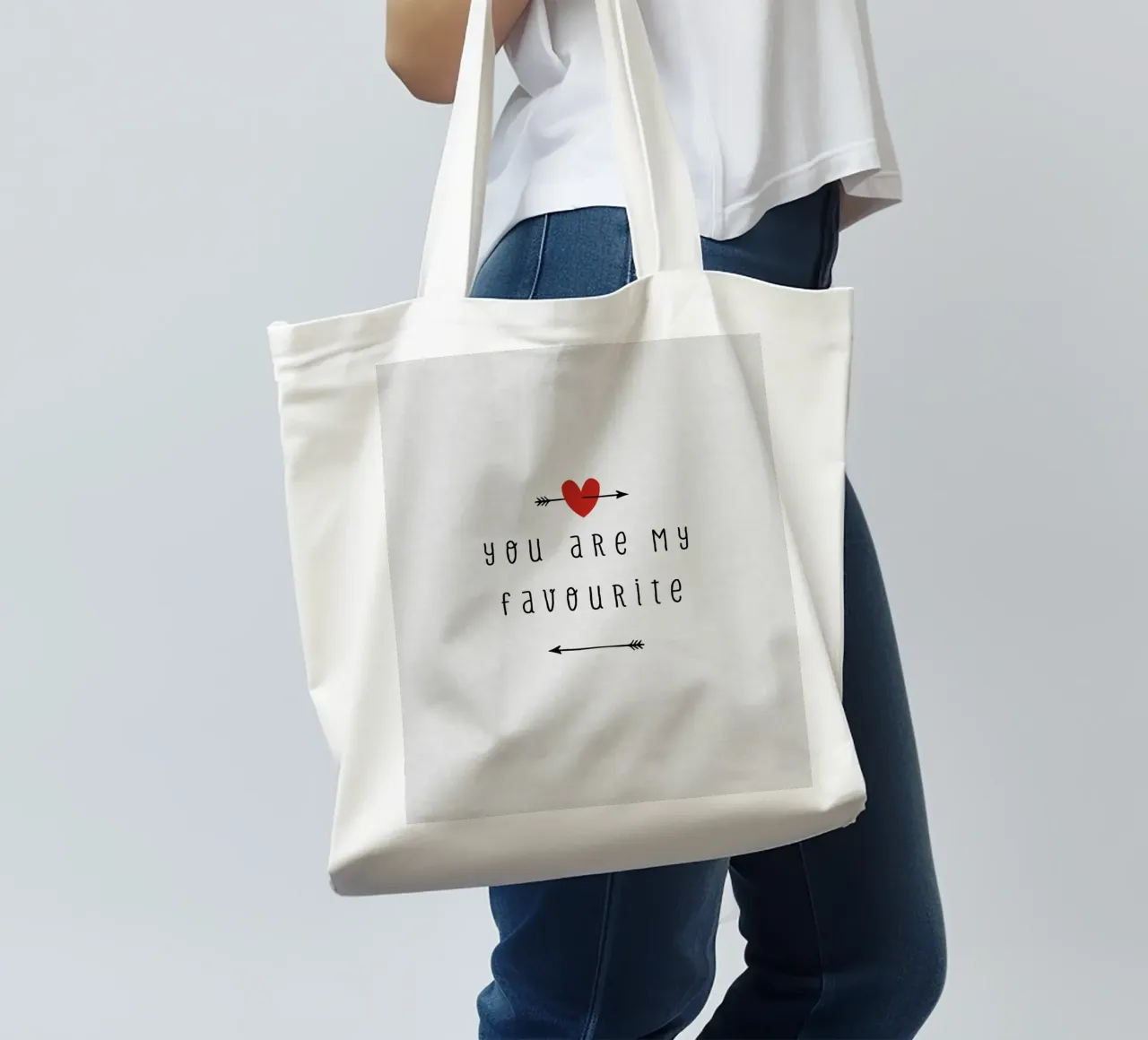 Tu sei il mio preferito borsa in juta da Orara Studio