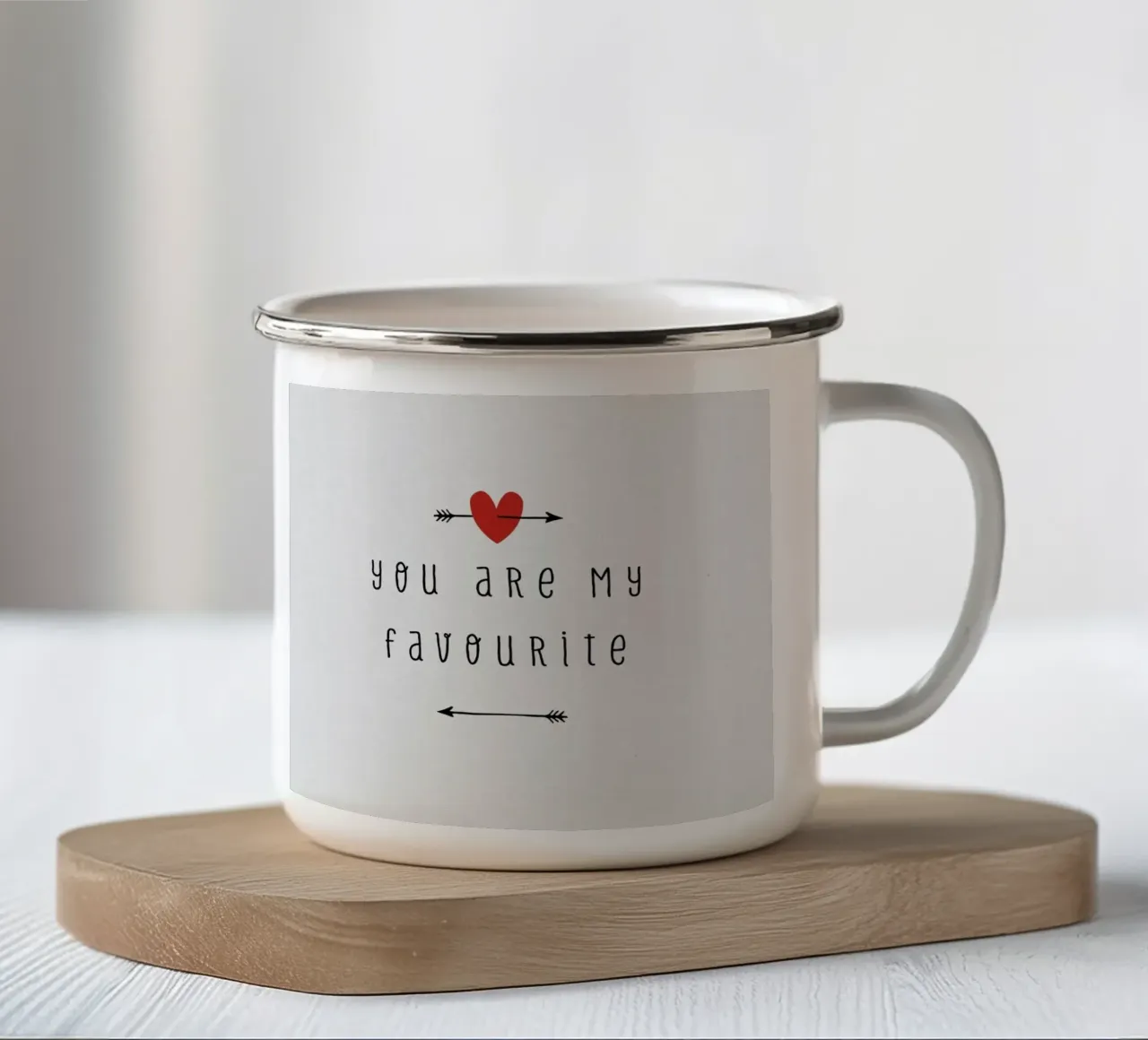 Tu sei il mio preferito tazza in smalto da Orara Studio