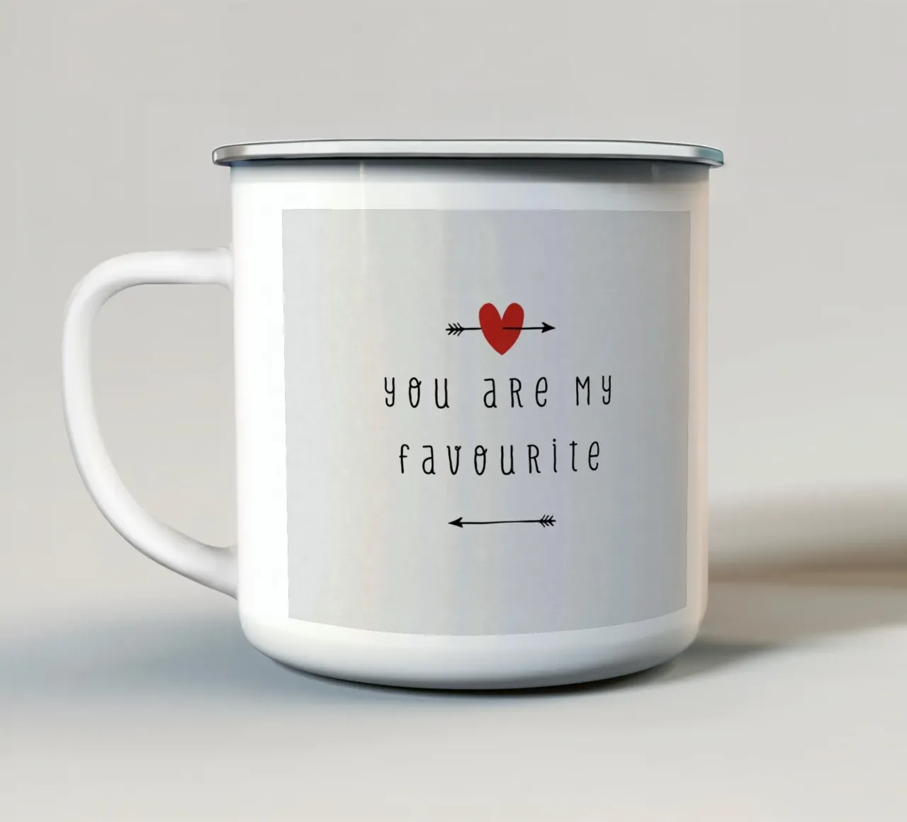 Tu sei il mio preferito tazza in smalto da Orara Studio