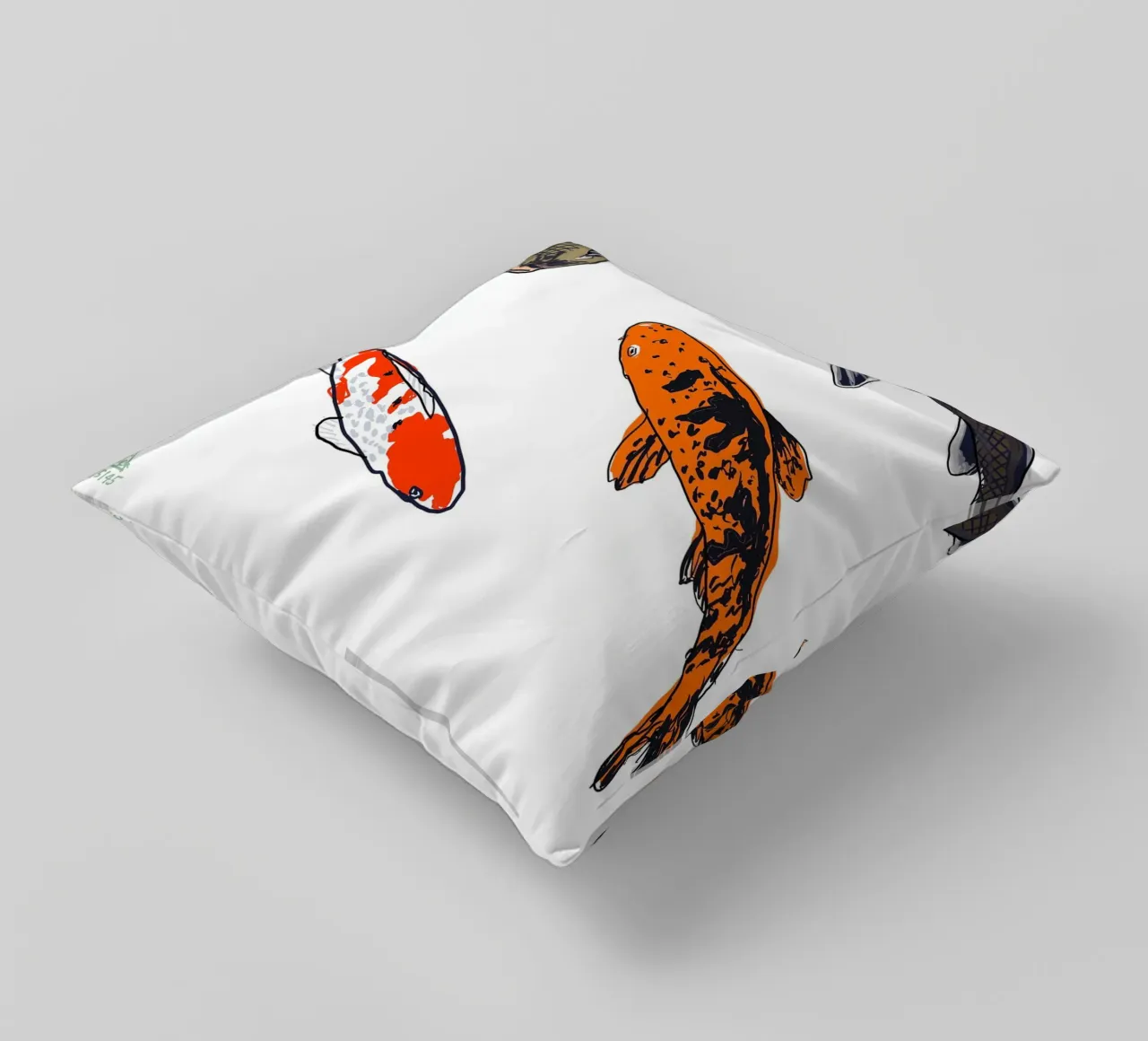 Koi decorative cushion by Asobōze